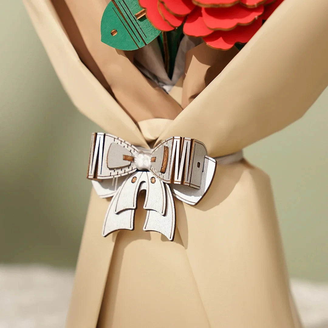 Robotime Wooden Flower Bouquet DIY 3D Puzzle Gift Decor