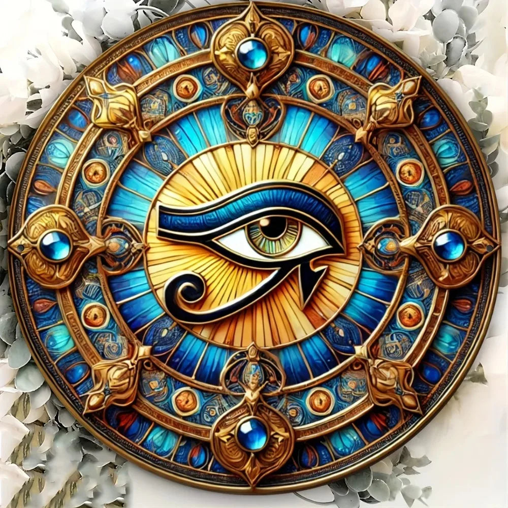 HELLOYOUNG Eye Of Horus Round Iron Wall Decor For Home
