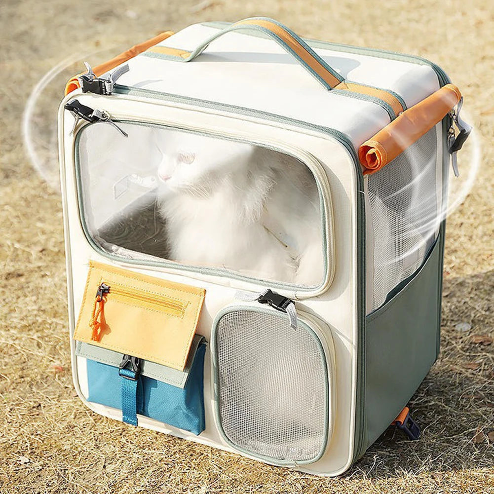 Shunmaii Dog Cat Travel Carrier Backpack Ventilated Mesh