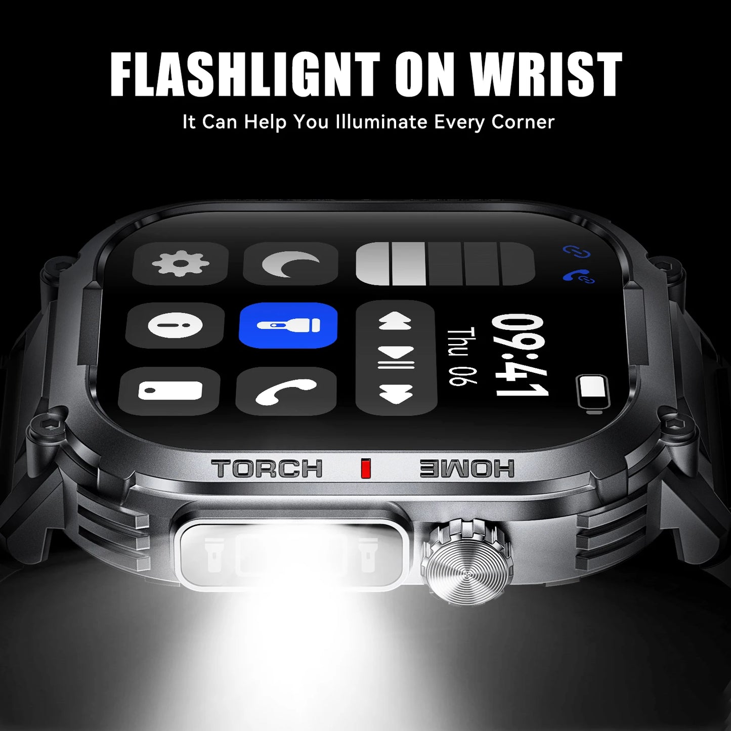 EIGIIS Smart Watch Men Waterproof Fitness Tracker with Compass