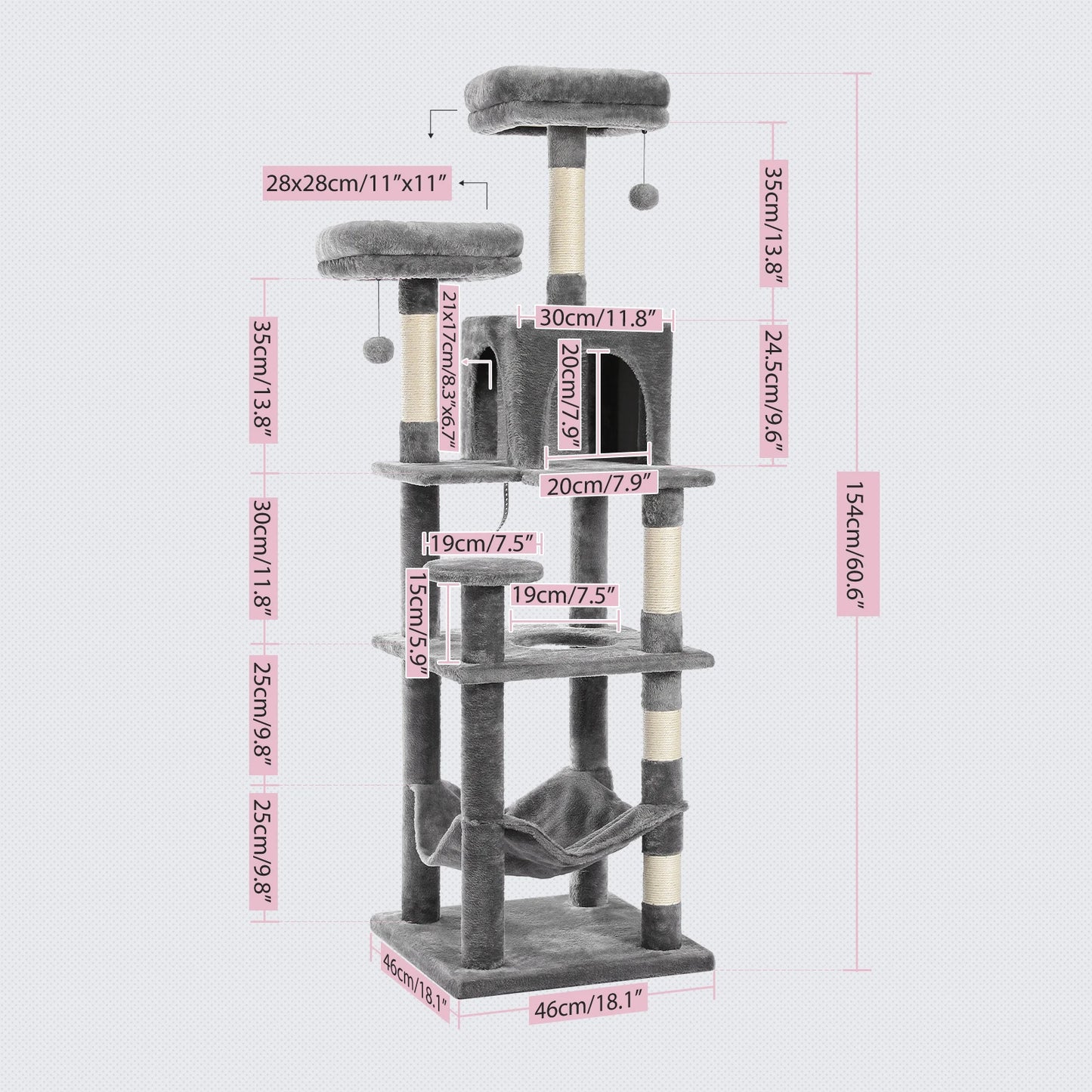 PAWZ Road Cat Tree Tower Multi Level Scratching Post Indoor
