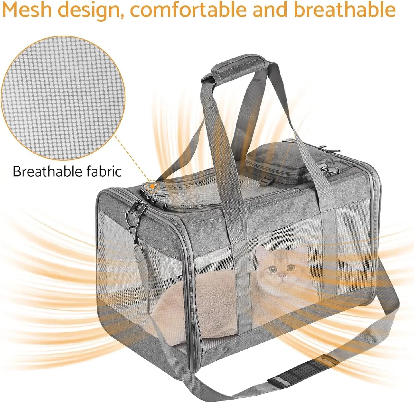 Breed Airline Approved Pet Carrier With Removable Board