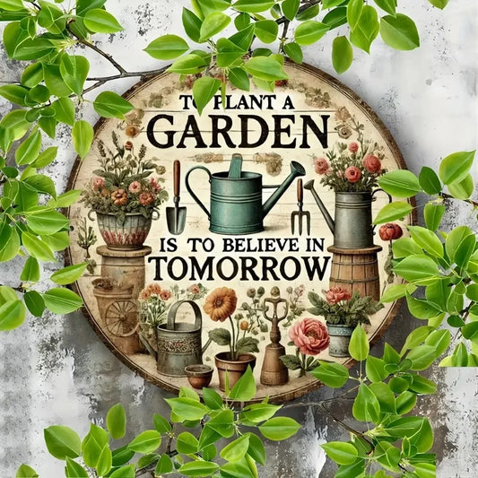 HELLOYOUNG Believe In Tomorrow Garden Art Plaque Gardeners