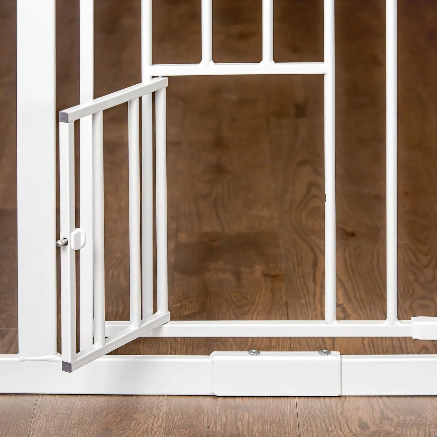 Walk Through Pet Gate With Small Pet Door Mounting Kit