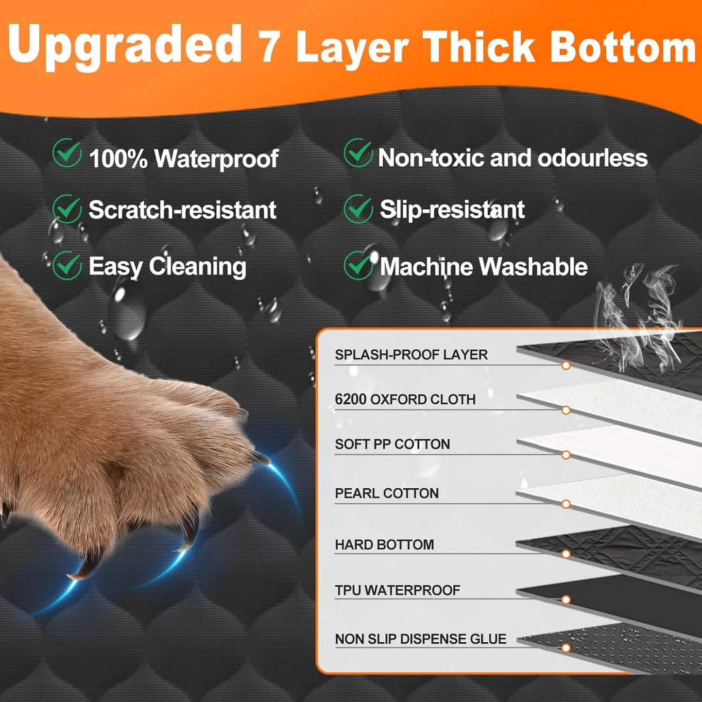 Wedyvko Waterproof Dog Car Hammock Seat Cover