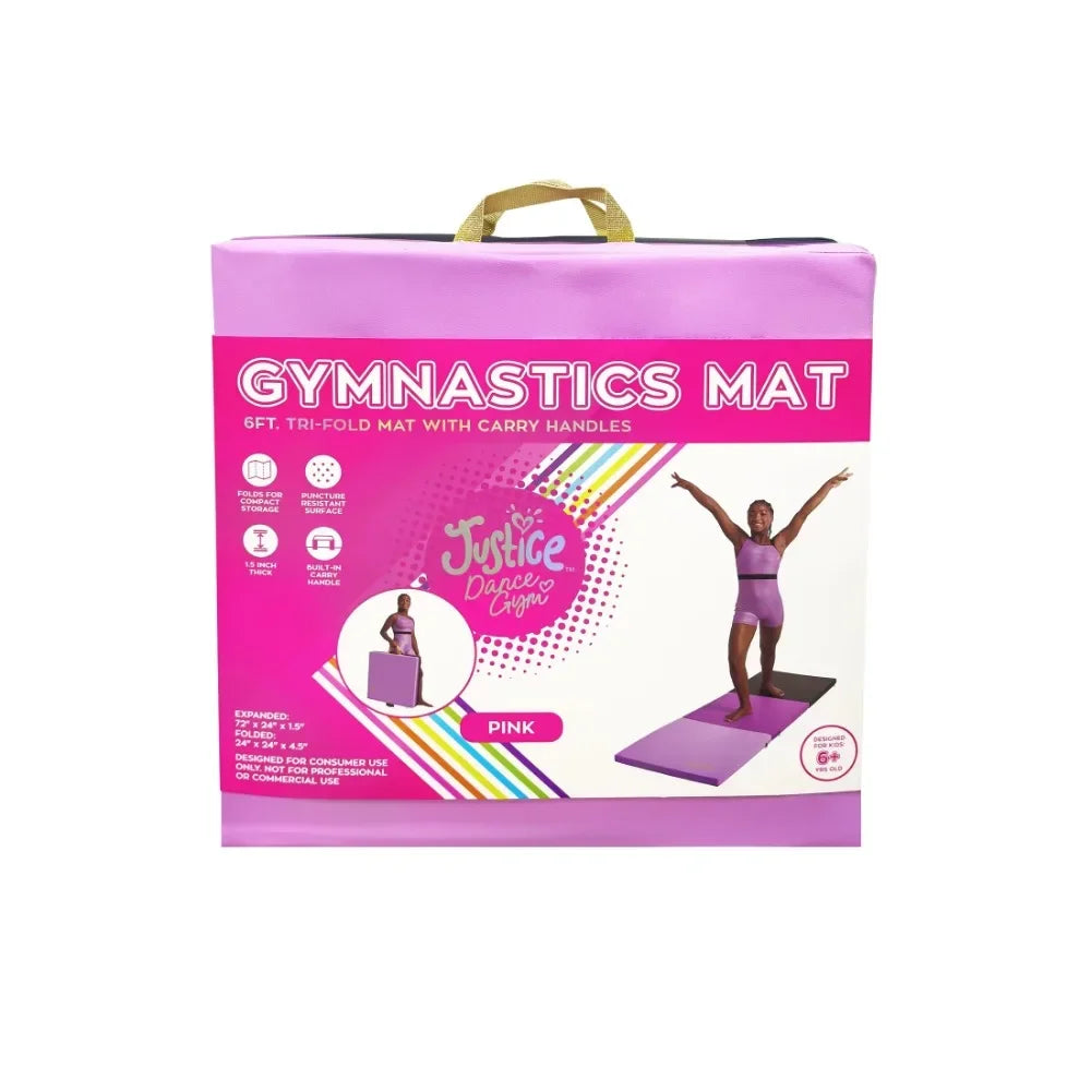 Folding Gymnastics Mat With Carry Handles For Home Gym