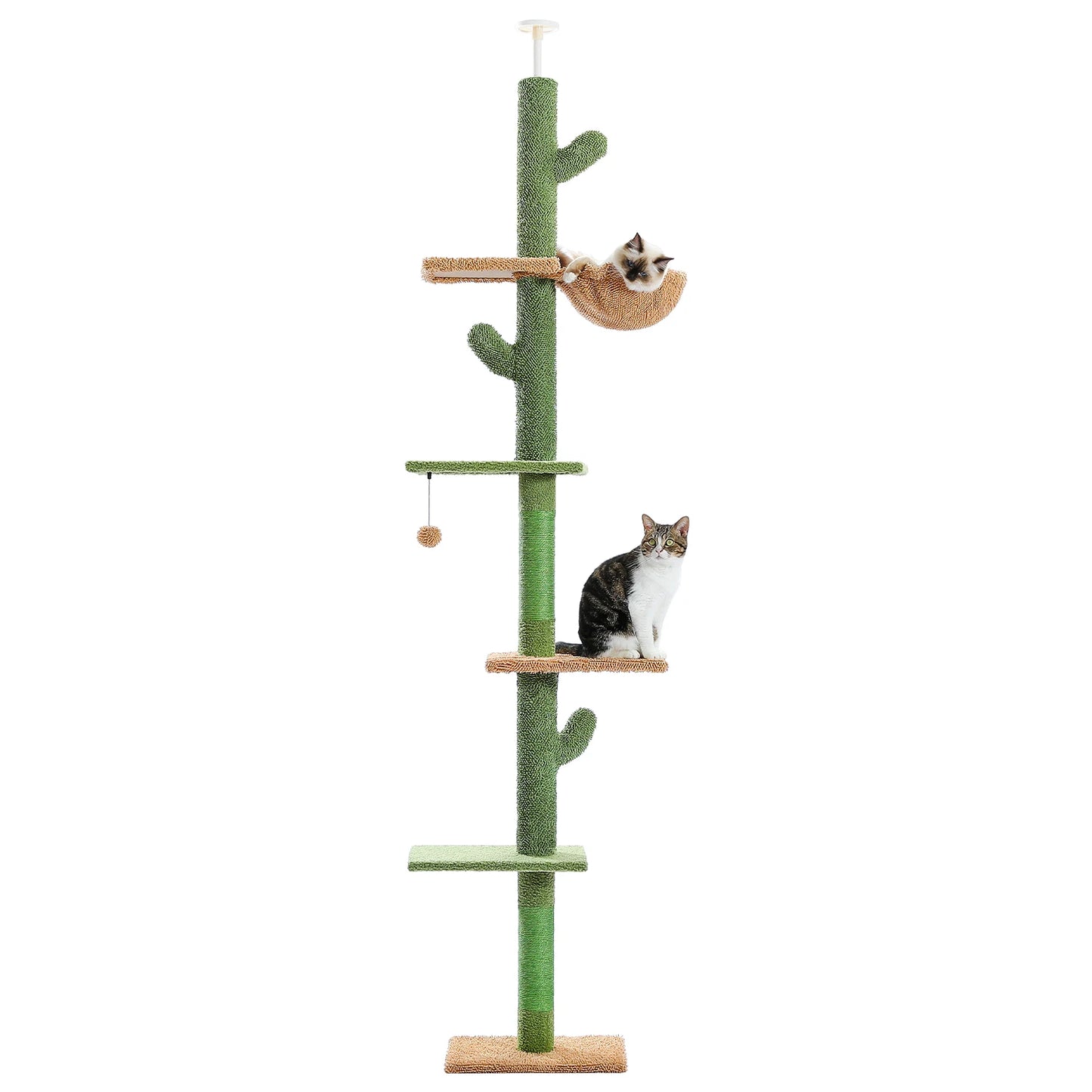 PAWZ Road Cat Tree 5Tier Floor to Ceiling Cactus Tower