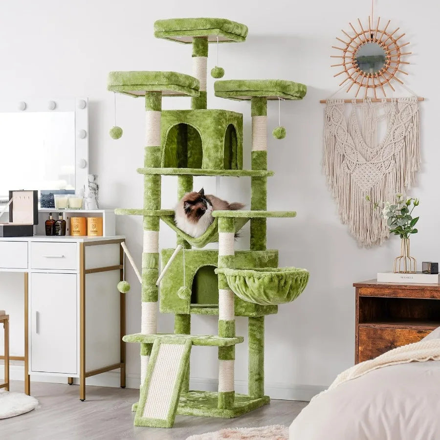 Indoor Cat Tree With Multi Levels And Cozy Perches Condos
