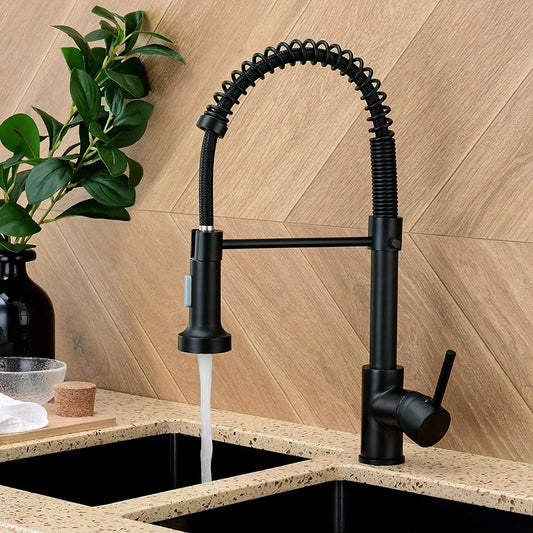 MYQualife Single Handle Deck Mount Kitchen Faucet Mixer