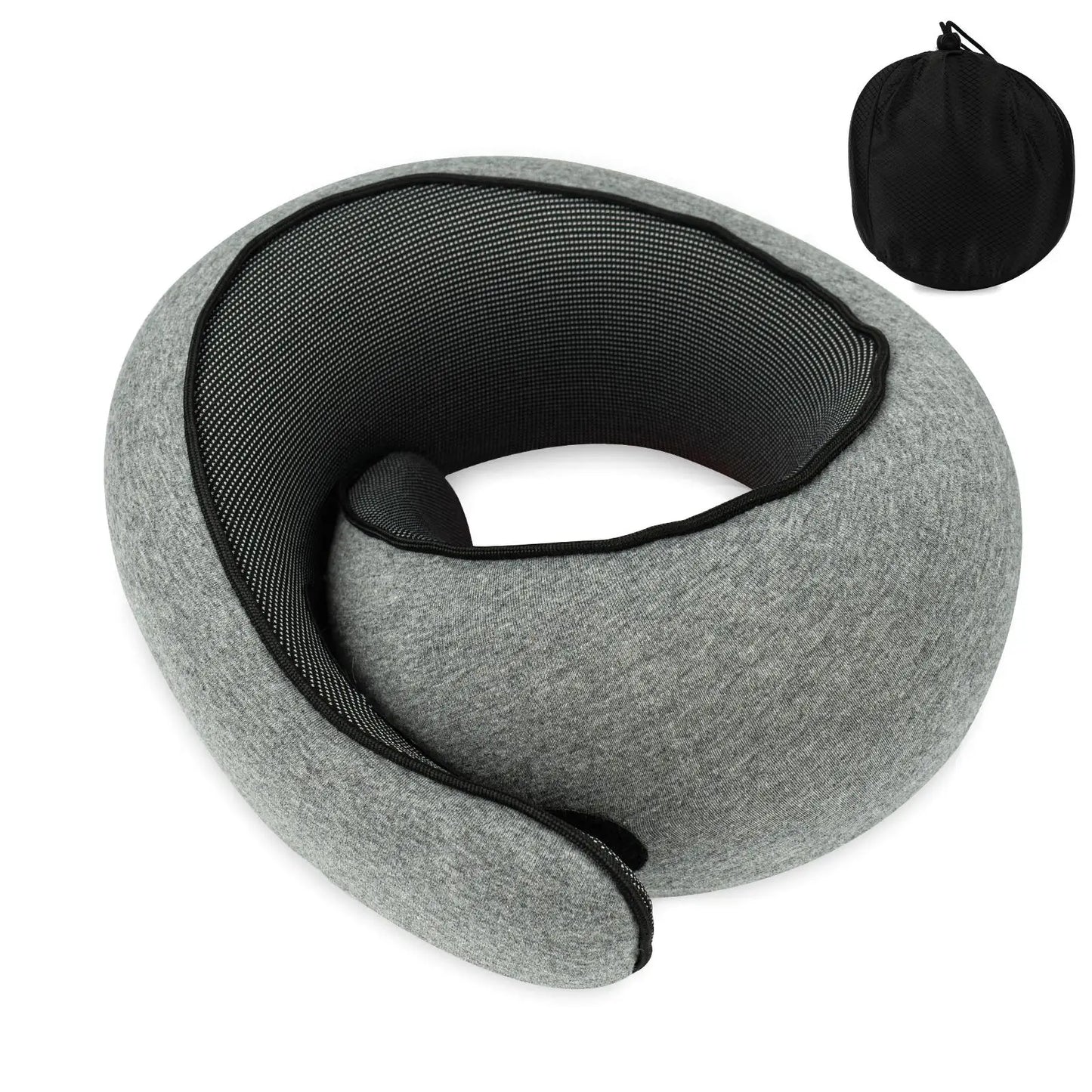 Memory Foam Travel Neck Pillow 360 Head And Chin Support