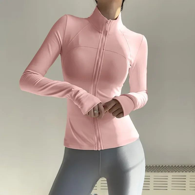 CN Women Zip Up Long Sleeve Sports Jacket Quick Dry