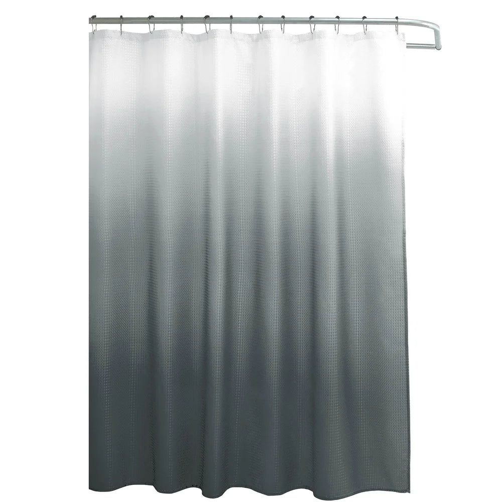 DUTRIEUX Ombre Textured Polyester Shower Curtain Set