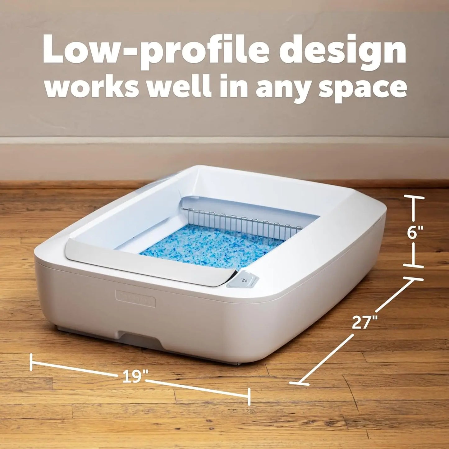 Automatic Self-Cleaning Cat Litter Box With Crystal Tray Odor Control