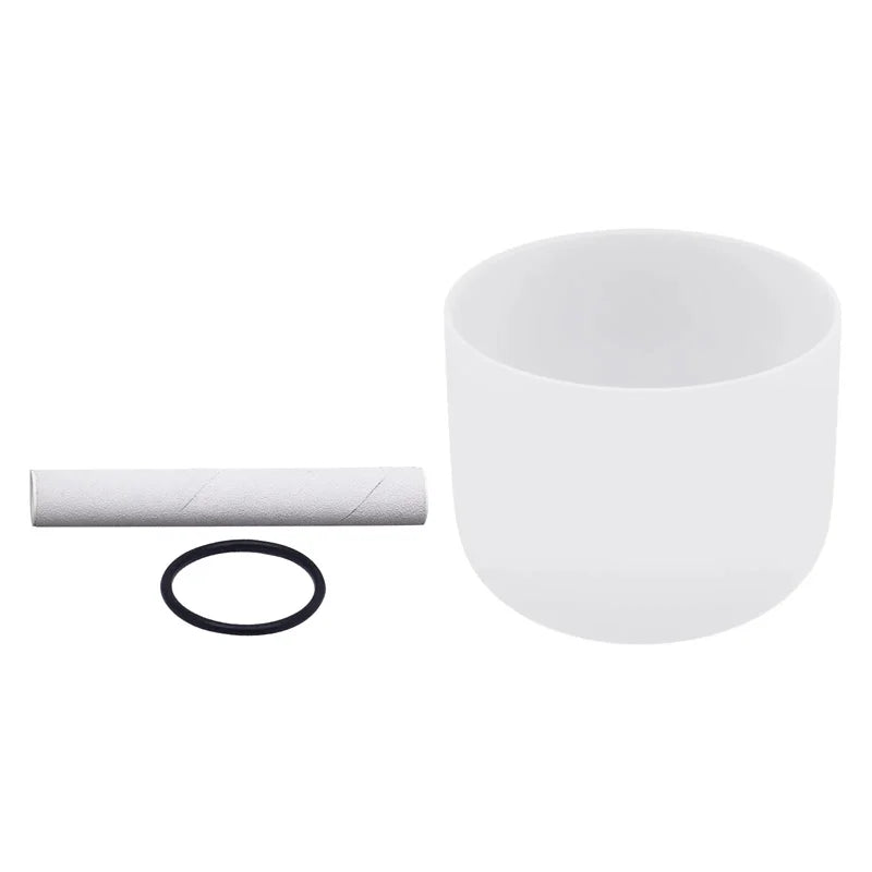 Hign Concerned Frosted Quartz Heart Chakra Singing Bowl