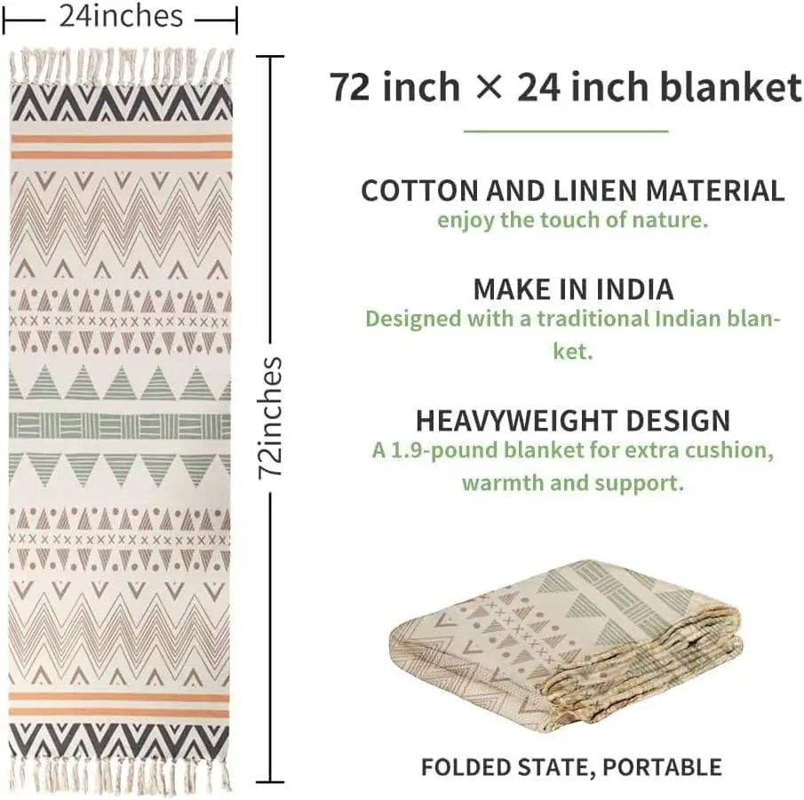 Cotton Yoga Mat With Absorbent Grippy Weave For Hot Yoga